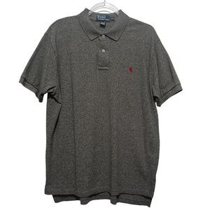 Polo Ralph Lauren Men’s Large Gray Cotton Polo Shirt Classic Preppy